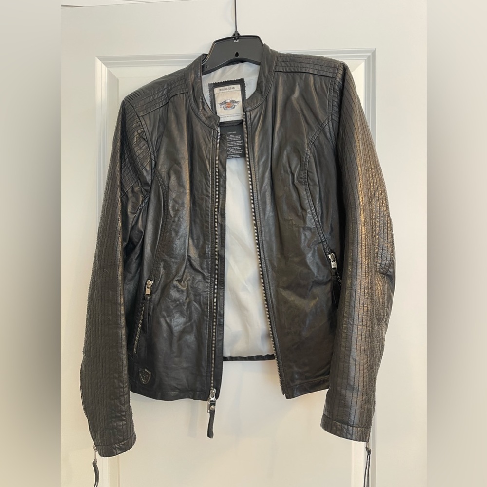 Harley Davidson woman’s leather jacket.